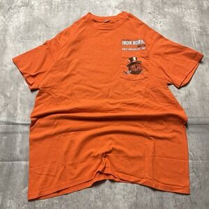 Vintage Iron Horse Bike Week Orange  L Men's Short Sleeve T-Shirt 98 Biker